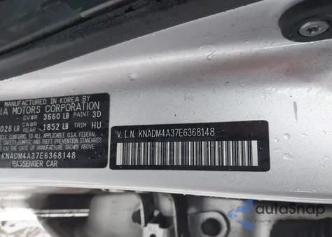 2014 Kia Rio Lx from USA, damaged, VIN KNADM4A37E6368148